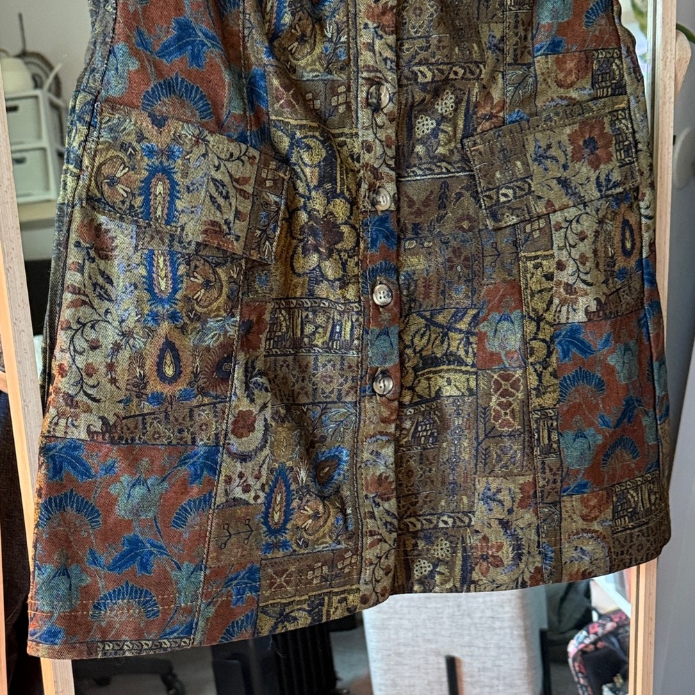 Urban Outfitters VTG Hippie Sleeveless Button-Up Top, Midi Dress Medium NWT - Picture 5 of 6